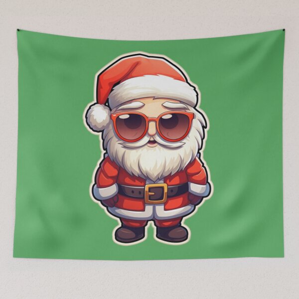 Item preview, Kawaii Cute Modern Santa Claus in Red Sunglasses  designed and sold by KawaiiArtStyle.