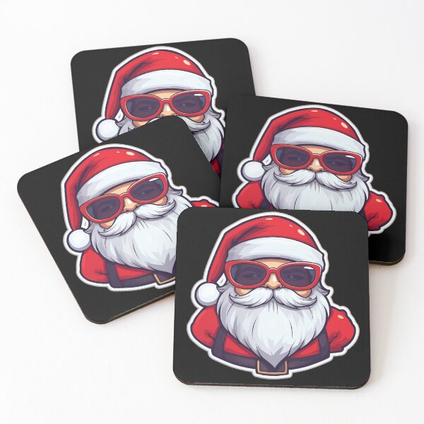 Item preview, Kawaii Cute Modern Santa Claus in Red Sunglasses  designed and sold by KawaiiArtStyle.