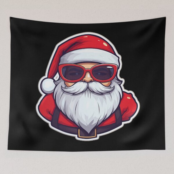 Item preview, Kawaii Cute Modern Santa Claus in Red Sunglasses  designed and sold by KawaiiArtStyle.