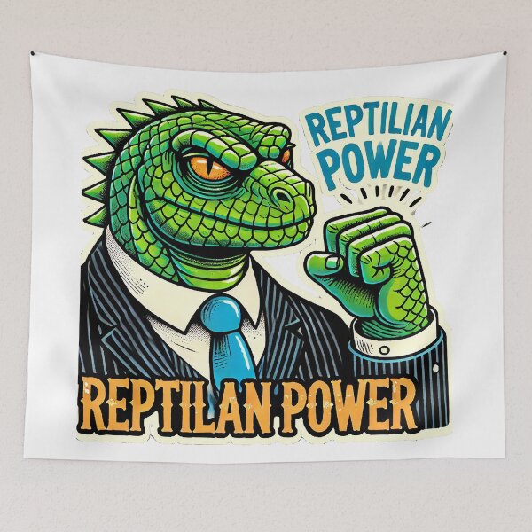 Item preview, Reptilian Conspiracy Artwork | Alien Lizard People Design designed and sold by supersanko.