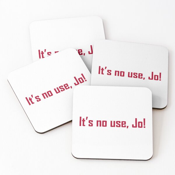 Item preview, It’s no use, Jo! - Laurie quote simple red text designed and sold by EmeraldeaArt.
