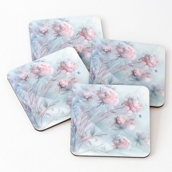 Item preview, Winter landscape.Floral pattern.Winter flowers on snow.Pastel colors. designed and sold by MagelliShop.