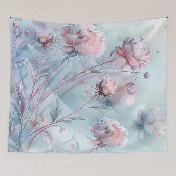 Item preview, Winter landscape.Floral pattern.Winter flowers on snow.Pastel colors. designed and sold by MagelliShop.