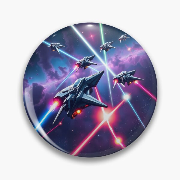 Item preview, Scifi Starfighter Battles Art Deep Space Planets Star designed and sold by ART ATTACK ZONE.