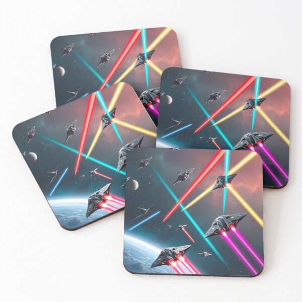 Item preview, Design Starfighter Battles Print Deep Space Planets Star designed and sold by ART ATTACK ZONE.