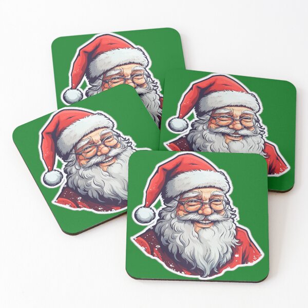 Item preview, Cute Retro Santa Claus in Red Christmas Hat designed and sold by KawaiiArtStyle.