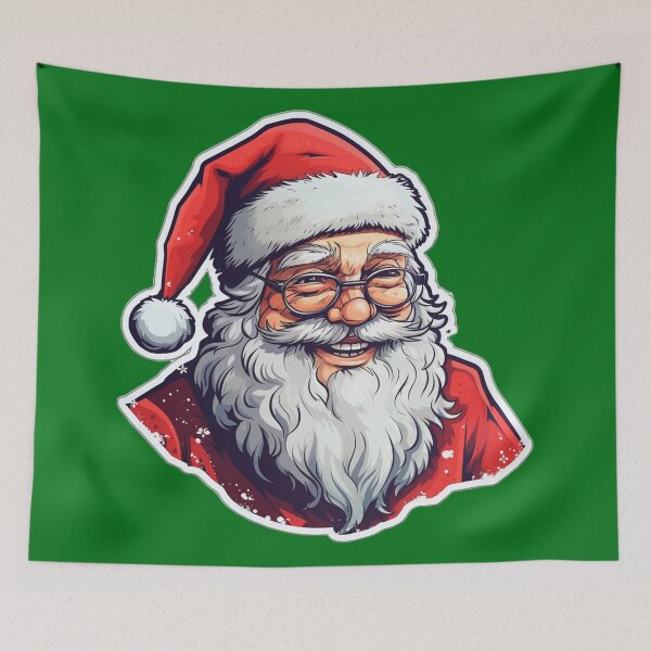 Item preview, Cute Retro Santa Claus in Red Christmas Hat designed and sold by KawaiiArtStyle.
