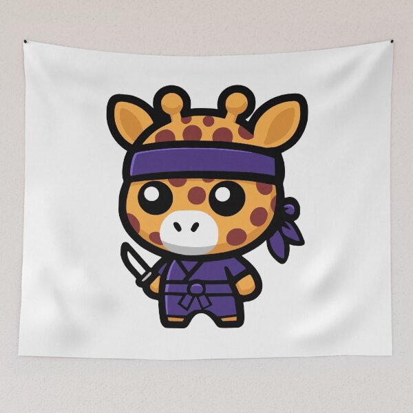 Aperçu de l'œuvre Girafe Ninja Kawaii créée et vendue par PMCreative.