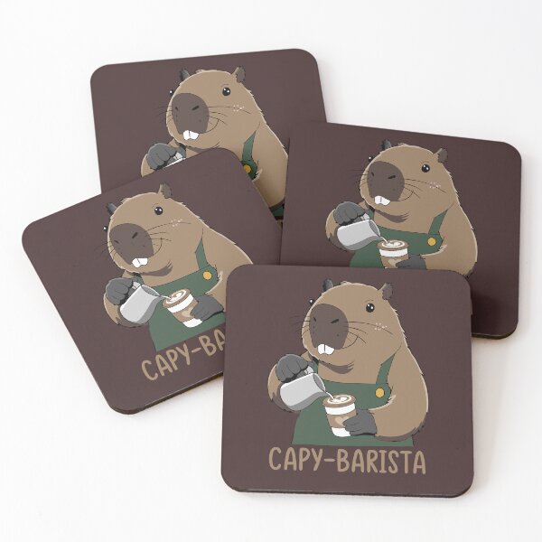 Item preview, Capybara Barista Making Coffee  designed and sold by Lydyb-creations.