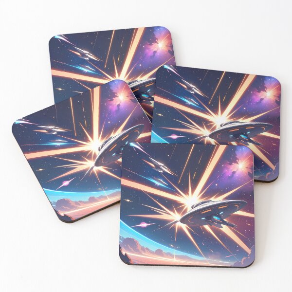 Item preview, Colorful Starfighter Battles in Deep Space Planets Star designed and sold by ART ATTACK ZONE.