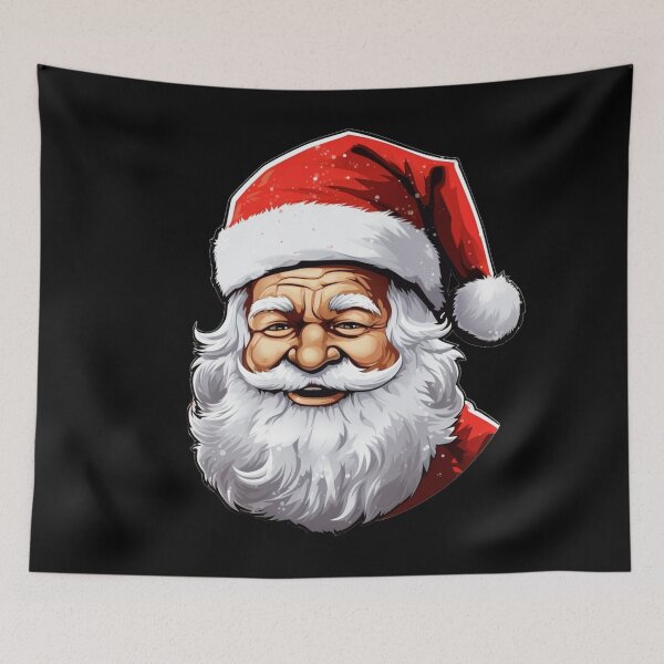 Item preview, Cute Retro Santa Claus in Red Christmas Hat designed and sold by KawaiiArtStyle.