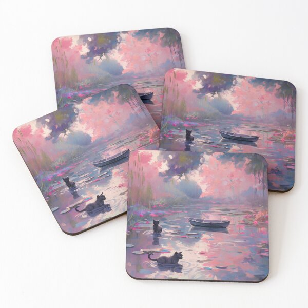Item preview, More Monet-Inspired Black Kittens! designed and sold by vwcallais.