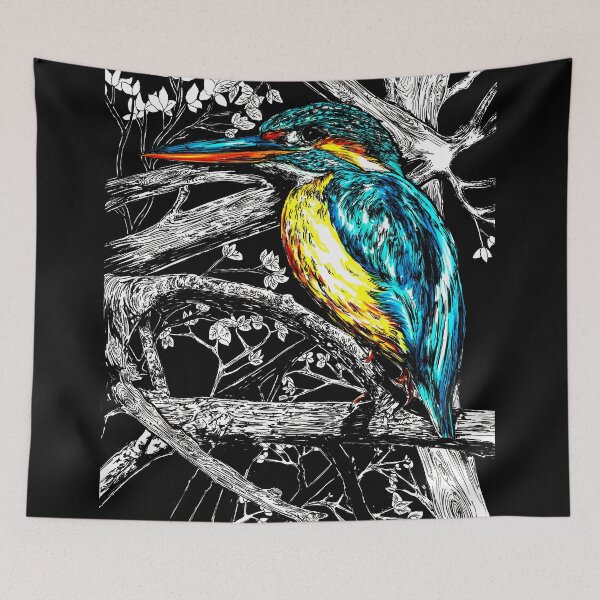 Item preview, Exotic Bird 3, Hand Drawn Original Art depicting a beautifully Colored Bird designed and sold by Kris Curran.
