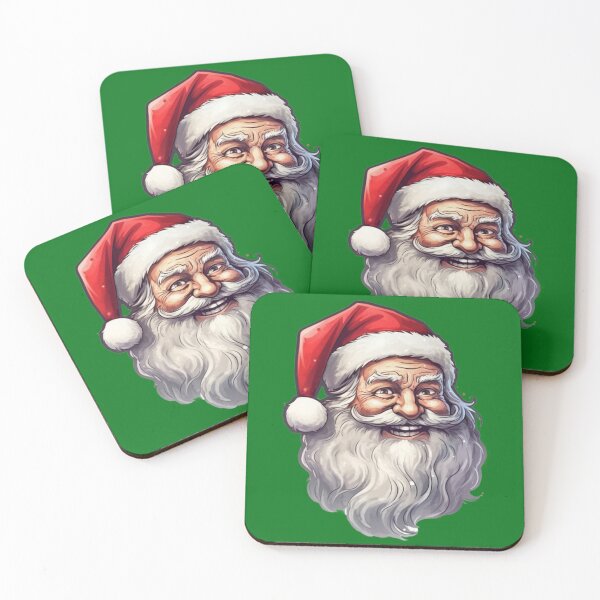 Item preview, Cute Retro Santa Claus in Red Christmas Hat designed and sold by KawaiiArtStyle.