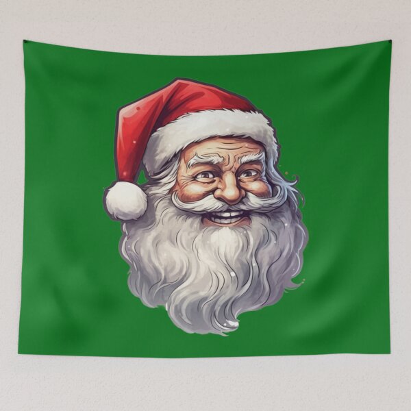 Item preview, Cute Retro Santa Claus in Red Christmas Hat designed and sold by KawaiiArtStyle.