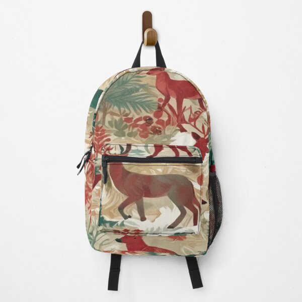 Item preview, Deer and rabbits roam amid lush pines and ferns in a vibrant forest scene designed and sold by InezPhotography.