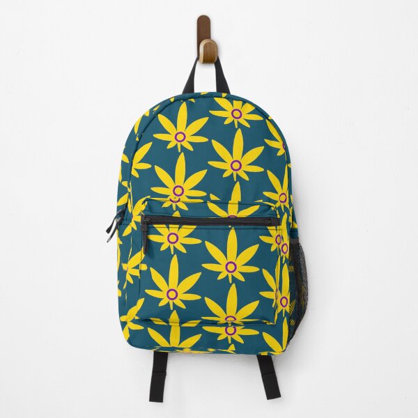 Item preview, Intersex Flag weed Leaf designed and sold by Cannaxes Studio.