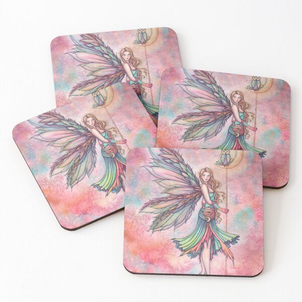 Item preview, Color Play Fairy and Owl Art by Molly Harrison designed and sold by Molly  Harrison.