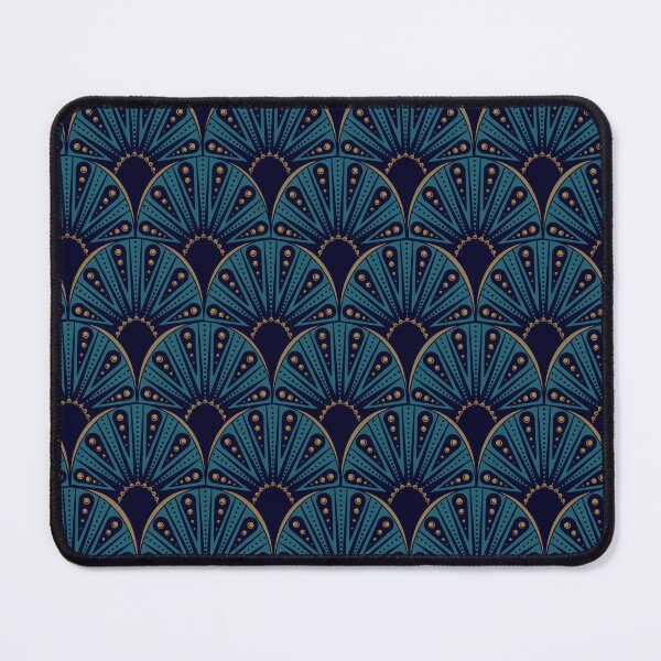 Item preview, Gold and Blue Art Deco Pattern designed and sold by Alexandrakevyn.