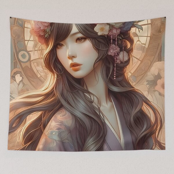 Item preview, Art Nouveau Geisha: Floral Elegance designed and sold by Fregoli 2D.