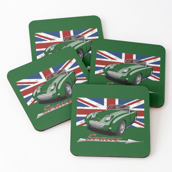 Item preview, My drawing of the Frogeye Sprite with Union Jack background and arrow logo designed and sold by designjaag.