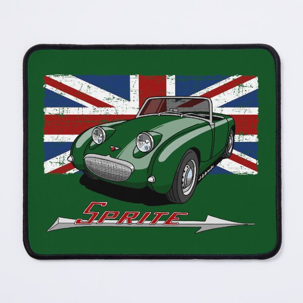 Item preview, My drawing of the Frogeye Sprite with Union Jack background and arrow logo designed and sold by designjaag.