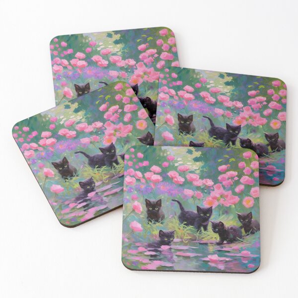 Item preview, Sweet Monet-Inspired Black Kittens designed and sold by vwcallais.