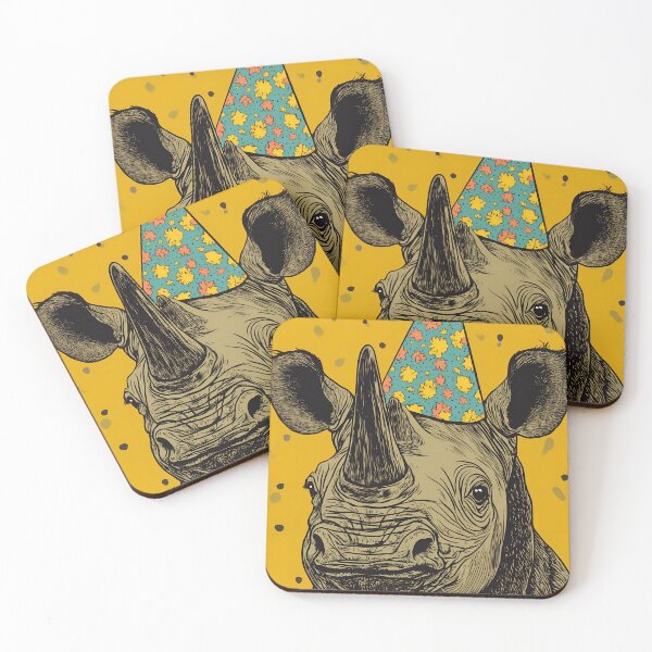 Item preview, Rhino Birthday Party Design - Bold and Fun Celebration Art designed and sold by TringTringCards.