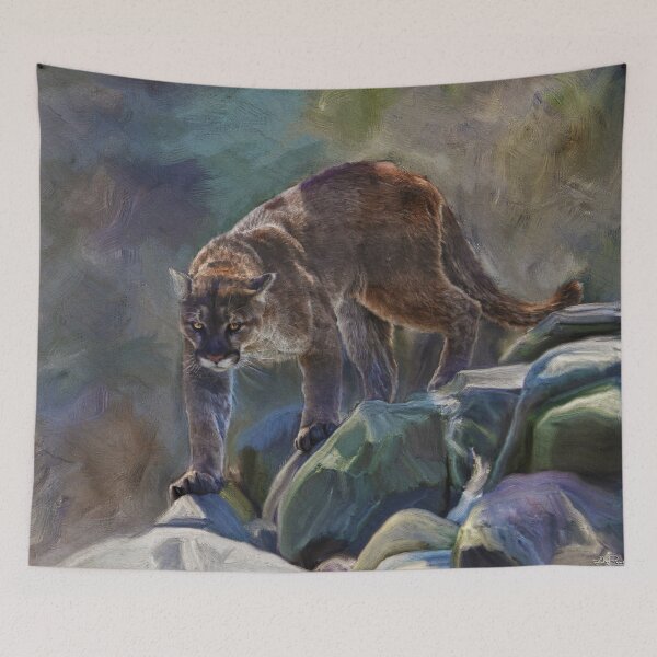 Item preview, Stalking Cougar Wildlife Art designed and sold by Skye Ryan-Evans.