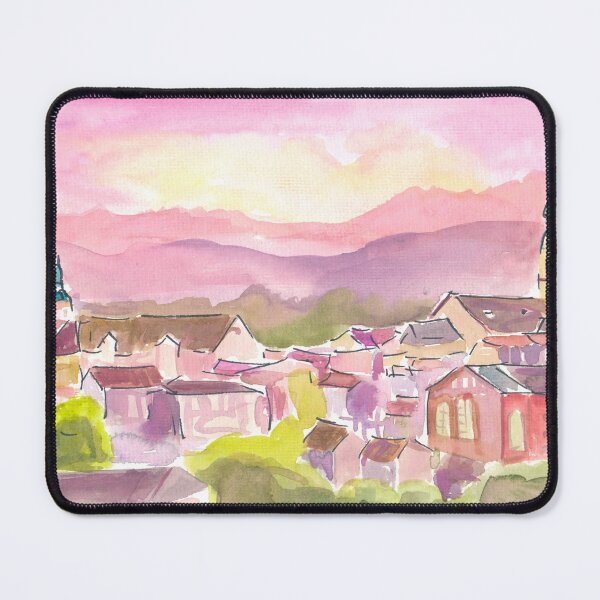 Item preview, Rosenheim Chiemgau Cityview with Mountains designed and sold by artshop77.