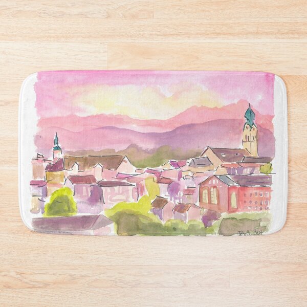 Item preview, Rosenheim Chiemgau Cityview with Mountains designed and sold by artshop77.