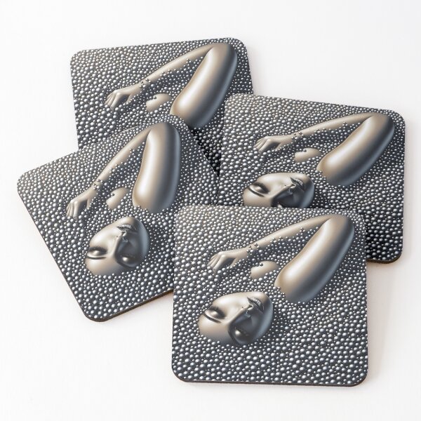 Item preview, A beautiful woman in a sea of silver-gold pebbles. designed and sold by Mchimeziri.