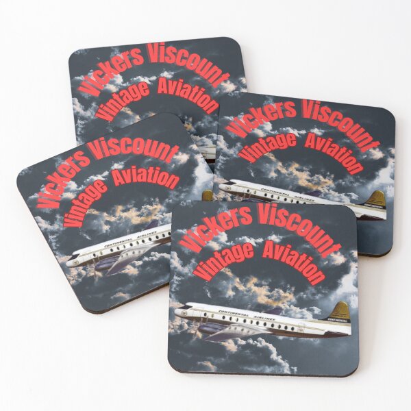 Item preview, "Vickers Viscount Continental Airlines Vintage Turboprop Airplane Design" designed and sold by Mrpalaad.