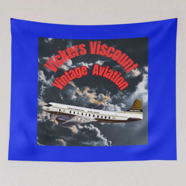 Item preview, "Vickers Viscount Continental Airlines Vintage Turboprop Airplane Design" designed and sold by Mrpalaad.