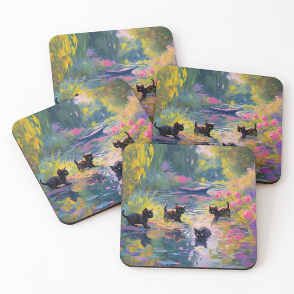 Item preview, 4 Lil Monet-Inspired Black Kittens designed and sold by vwcallais.
