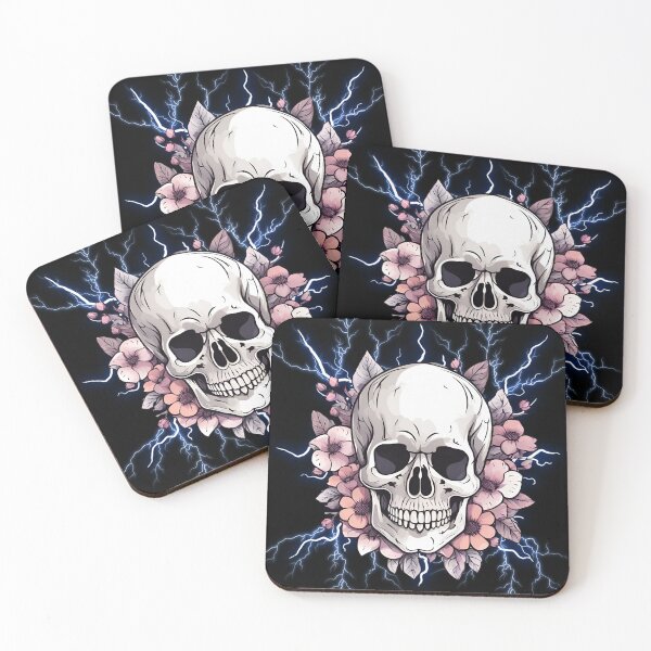 Item preview, Skull Blossoms in Kawaii Style designed and sold by Bawek85Designs.
