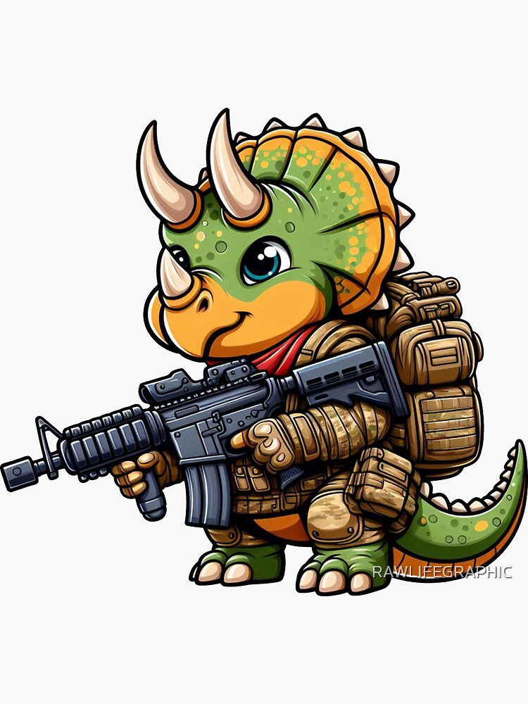 Tactical Dino Sticker
