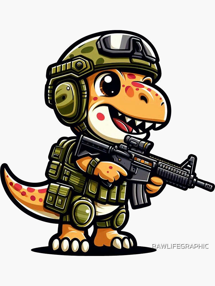Tactical Dino Sticker