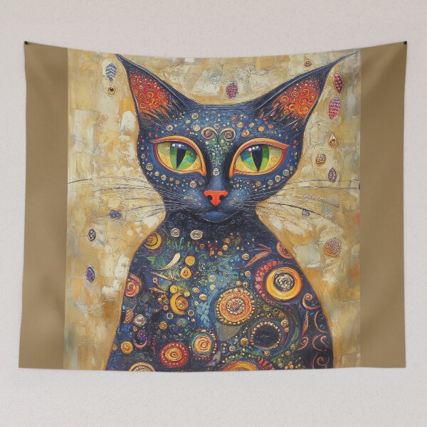 Item preview, Whimsical Klimt cat portrait2 designed and sold by peterlawrence13.