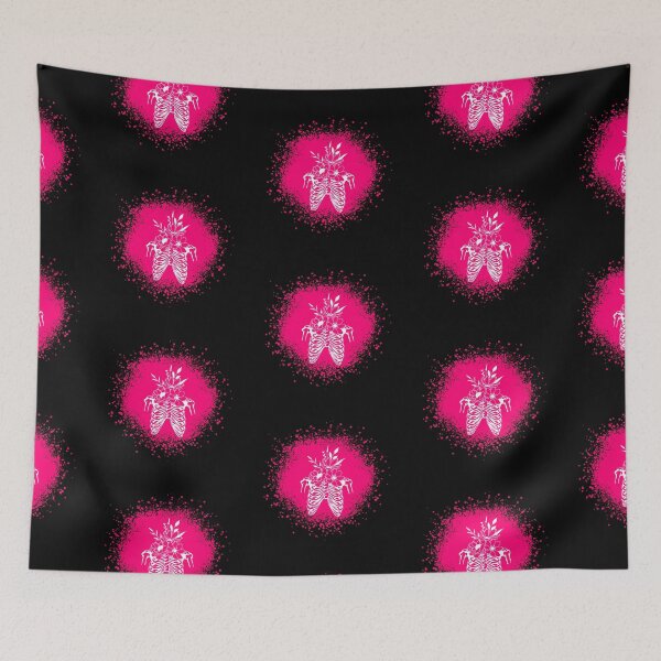 Item preview, Floral Skeleton Ribcage Design | Bold Pink Splash Art designed and sold by DearPrint.