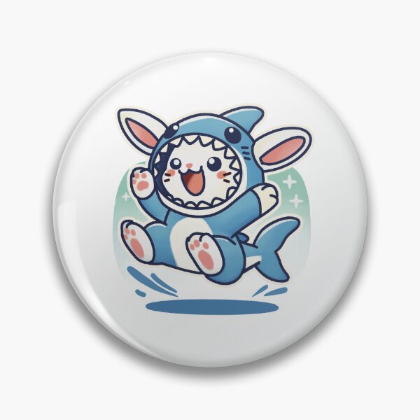 Item preview, Bunny Jumps Into Shark Mode designed and sold by PieChocolate.
