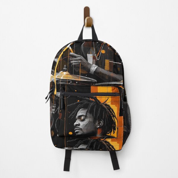 Item preview, Black man rasta playing a jazz drum set designed and sold by alessionastro.