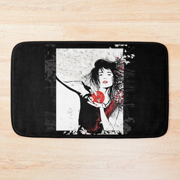 Item preview, Woman holding a Japanese red sun, escaping Origami birds designed and sold by asamijess.
