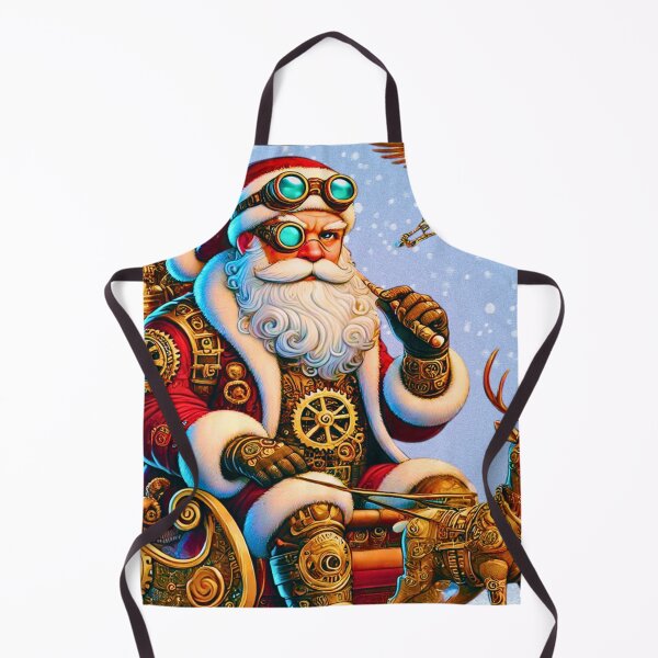 Item preview, Steampunk Santa Claus with Golden Mechanical Sleigh designed and sold by DreamsArtwear.