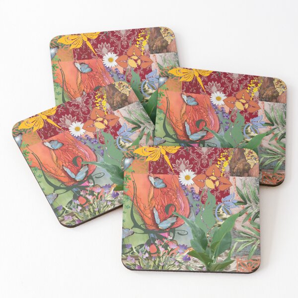 Item preview, Art Nouveau Inspired Still Life Collage designed and sold by Swan and Raven Studio.