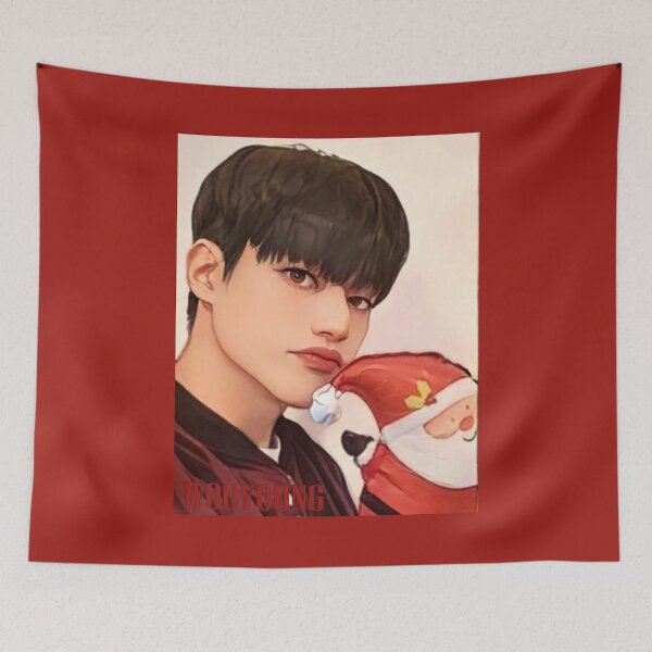 Item preview, Ateez Christmas Selfie Wooyoung 1 designed and sold by LiveKpop.