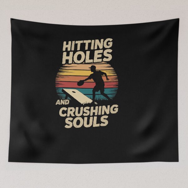 Item preview, Retro Cornhole Player Hitting Holes designed and sold by InsanseCreation.