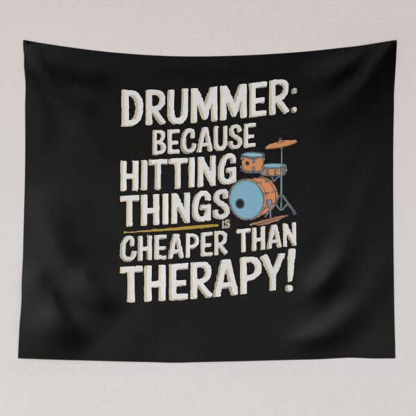 Item preview, Drumming Therapy Fun Quote Graphic designed and sold by InsanseCreation.