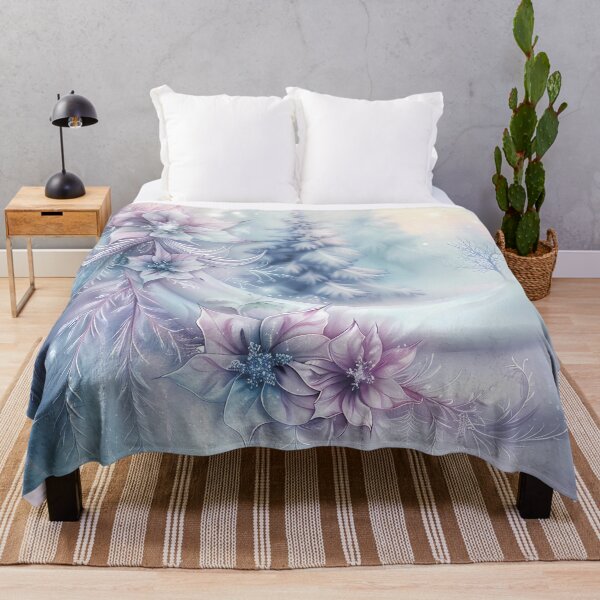 Item preview, Winter landscape.Floral pattern.Winter flowers on snow.Pastel colors. designed and sold by MagelliShop.
