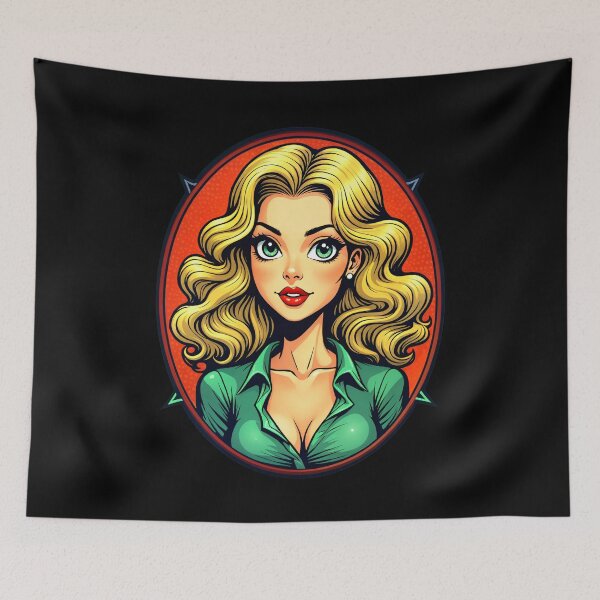 Item preview, Cute Classic Vintage Style Anime Girl designed and sold by TheArtOfPat.